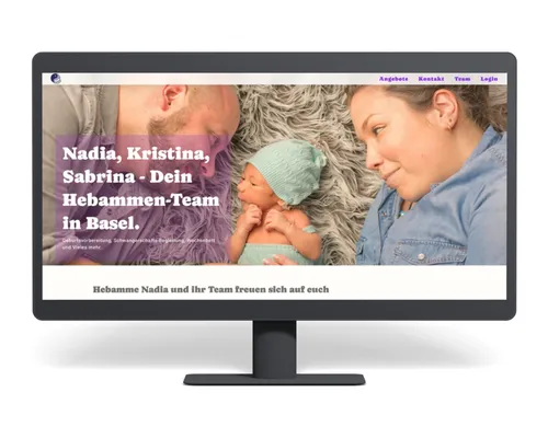 Website der Hebammen- und Akupunkturpraxis Contessi GmbH in Basel